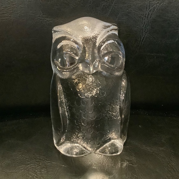 Nachtmann Riedel Bavarian Crystal 4" Owl Paperweight Clear Vintage - Picture 4 of 10